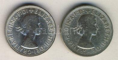 Ausztrália 1958-62. 1Fl Ag (2x) T:2,3 ph