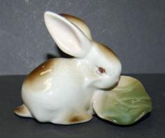 Zsolnay nyúl figura / Chinaware Zsolnay rabbit figure 9x7 cm