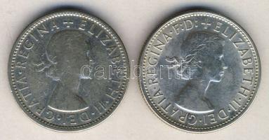 Ausztrália 1954-58. 1Fl Ag (2x) T:2,3 ph