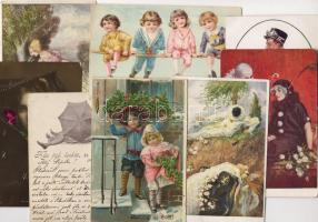 51 db vegyes motívumlap, sok érdekességgel, közte lithók, századfordulós, humor, stb