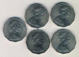 Ausztrália 1977. 50c "Ezüstjubileum" (5x) T:2,2- ph