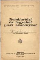 1923 Iskolai rendtartási és fegyelmi házi szabályzat