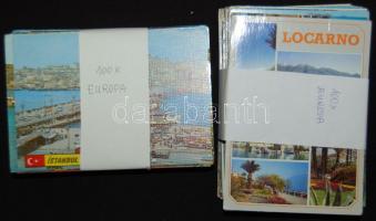 200 db színes modern európai városképes lap / 200 mixed European town-view cards