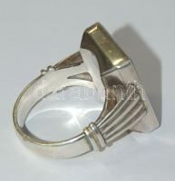 Nagyméretű férfi ezüst (Ag) gyűrű onyx kővel 18,5g