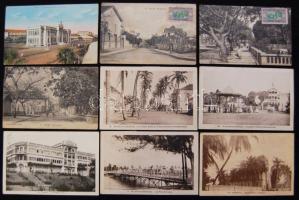 31 db jó minőségű francia gyarmati Afrika képeslap, nagyrészt Dakar városképek
