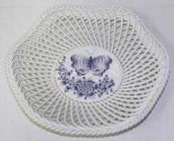 Herendi kézzel festett áttört gyümölcsöstál / Hand-painted Herend fruit ball d: 26 cm