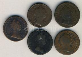 Ausztria 1762K 1Kr + 1762P 1Kr T:3- + 1762G 1Kr + 1762W 1Kr T:3- + Ausztria/lengyel verdejel 1763W 1...