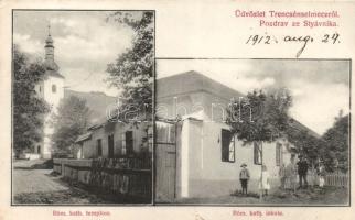 Trencsénselmec Catholic church and school