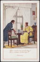 Hónapok, 12 db-os grafikai / irodalmi sorozat Biczó szignóval