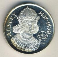 1989. "MÉE-Székesfehérvár-Albert király" 35,5g Ag emlékérem T:PP