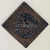 1990. MÉE-Mátyás király halálának 500. évfordulója Br szögletes emlékérem T:1