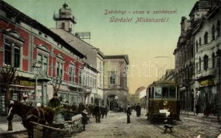 Miskolc Széchenyi utca villamossal