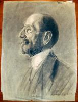 Bánovszky Miklós (1895-1995): gróf Bethlen István, ceruza-papír, jelzett 42x56 cm