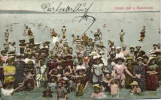 Balaton fürdőzők, Divald (Rb)