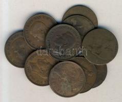 Nagy-Britannia 1912-1925. 1/2p (6x) klf évszámokkal! + 1940-1944. 1/2p (4x) klf évszámokkal! T:2,3