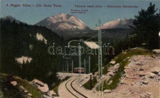 Tátra electric railway by the Franz Joseph peak, Divald & Monostory