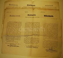 Br. Wohlgemuth erdélyi főkormányzó 3 kiáltványa magyar-német-román nyelven 1849 szept.