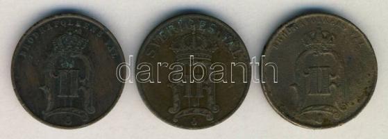Svédország 1876. 5Ö + 1898. 5Ö + 1907. 5Ö T:3,3-