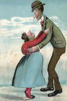 Strange couple, humour litho (fa)