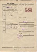 1941-19436 db marhalevél