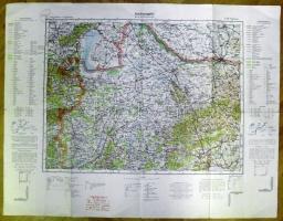cca 1944 Kisalföld Burgenland második világháborús katonai térkép a megszálló német csapatok rászáre / WWII.Military map for the occupying German forces 40x70 cm