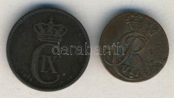 Dánia 1805. 2 Skilling + 1874. 2Ö T:3
