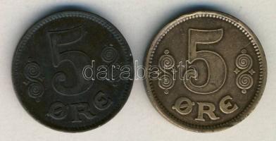 Dánia 1916. 5Ö "X. Krisztián" + 1919. 5Ö "X. Krisztián2 T:3