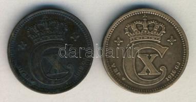 Dánia 1916. 5Ö "X. Krisztián" + 1919. 5Ö "X. Krisztián2 T:3