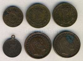 Dánia 1852. 1/2 Rigsbankskilling + 1853. 1 Rigsbankskilling (2x) + 1856. Skilling Rigsmont "VII...