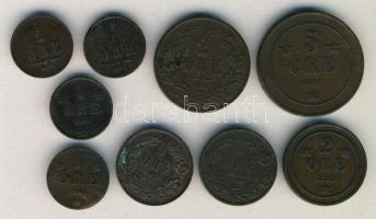 Svédország 1858. 1/2ö, 1867. 1/2ö + 1858. 1ö, 1870. 1ö, 1875. 1ö, 1885. 1ö + 1871. 2ö, 1892. 2ö + 1881. 5ö T:3,3-