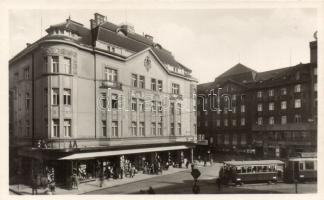Ostrava textile warehouse, Hotel Palace and tram