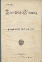 1855 Pest-Buda főváros tüzrendészeti parancsa német nyelven