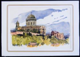 Németh Miklós (1934): Esztergom, filc, 24x17cm