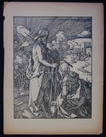 cca 1900 Albrecht Dürer: fametszet-papír, jelzett, 24x32 cm