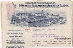 1931 Bp. székesfőváros községi Élelmiszerárusítóüzem díszes számla