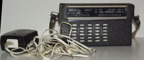 Sokol rádió minden tartozékkal (adapter, fülhallgató) eredeti dobozában, használati utasítással, számlával!