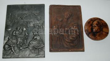 3 db klf kerámia és fém plakett