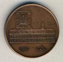 1989. 250 éves a Mosonmagyaróvári Kossuth Lajos Gimnázium Br emlékérem szign.:S.C. Lebó Ferenc T:1