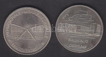 Németország DN "Dessau-Bauhaus" + Magdeburg 2db modern emlékérem T:2