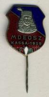 Kassa 1939. Magyar Dalos Egyesületek Országos Szövetségének (MDEOSZ) zománcozott kitűzője T:2