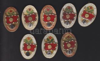 DN. "Kiváló Katona" + "Élenjáró Hallgató" + "Kiváló Hallgató" + "Kiváló Rajparancsnok" 8db klf jelvény T:2,3