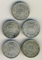 Német Birodalom/Császárság 1915-1918. 1/2M Ag (5x) T:2,2-