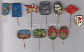 DN. 11db klf szocialista katona kitűző T:vegyes