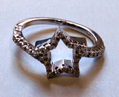 Fehérarany gyűrű 32 db brill kővel 4,3g / white gold ring with 32 brills