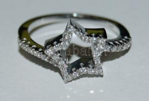 Fehérarany gyűrű 32 db brill kővel 4,3g / white gold ring with 32 brills