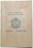 1934 Magyar útlevél több bejegyzéssel, vízummal / Hungarian passport