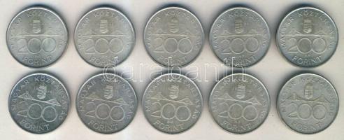 1993-94. 200Ft Ag "Deák" és "MNB" (10x) T:2,2-
