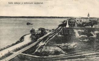 Süttő a milleniumi szoborral (EB)