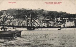 Budapest az Erzsébet híddal és a Gellért-heggyel