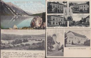 Különösen gazdag, jó minőségű háború előtti képeslap tétel 23 lappal a Történelmi Magyarország területéről, számos érdekességgel / Outstanding Hungarian postcard lot with 23 cards